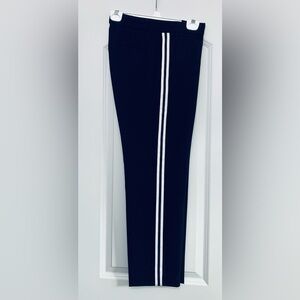 Banana Republic Black Pants with White Stripes